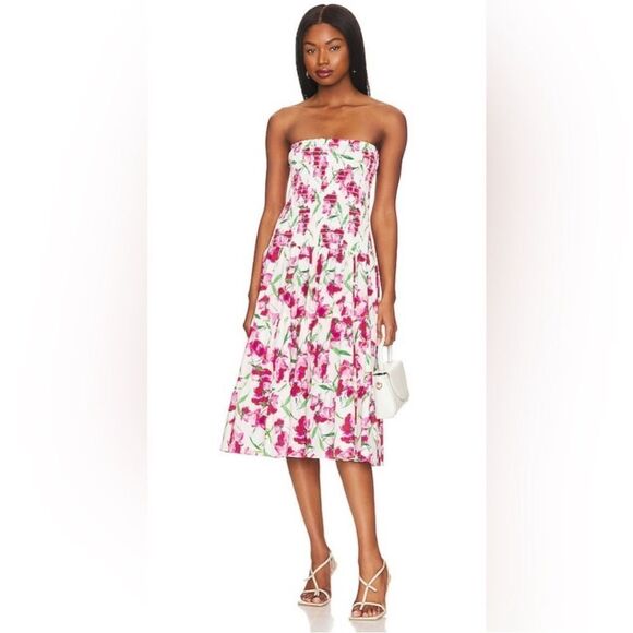 NWT MISA LOS ANGELES convertible dress in fuschia floral Small $ 330.00 - Picture 4 of 5